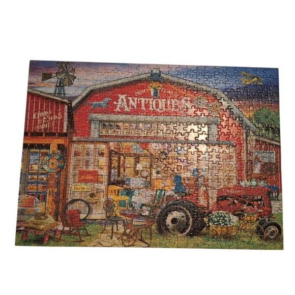 Glow Puzzle Seek Find Hidden Images Bonus 500 Piece Farm Antiques Tractor Thrift - Picture 11 of 11